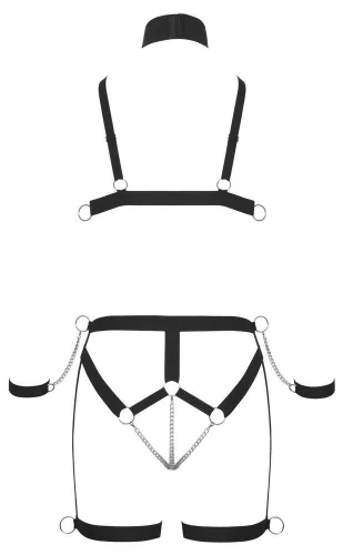 Bad Kitty BDSM szett Bondage fekete XL méret