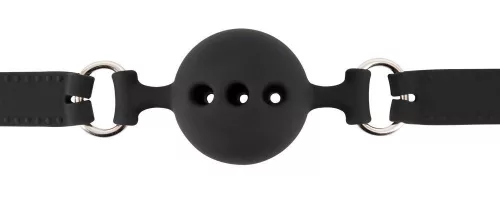 Szilikon szájpecek légzőnyílásokkal fekete 4 cm átmérő