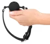 Szilikon szájpecek légzőnyílásokkal fekete 4 cm átmérő