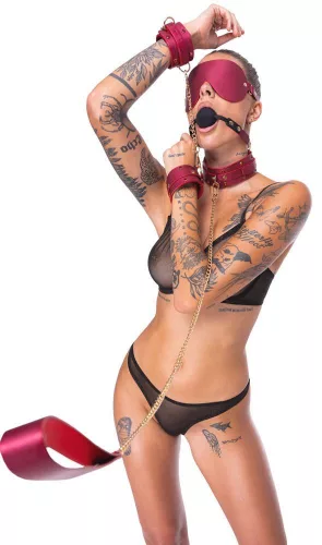 Bad Kitty Kötöző szett 6 részes rózsaszín peremes kristályos