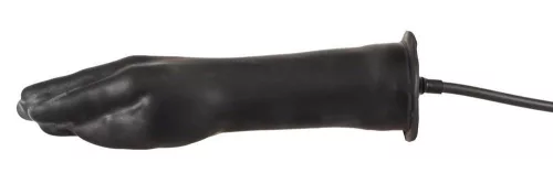 LateX Dildó Nádműthető, Vaginalis és Anális, 25 cm Fekete