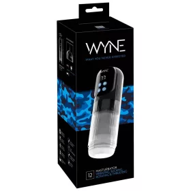   Wyne Maszturbátor Rezgő, Szívó, Forgó, Mozgó 28,5 cm fekete