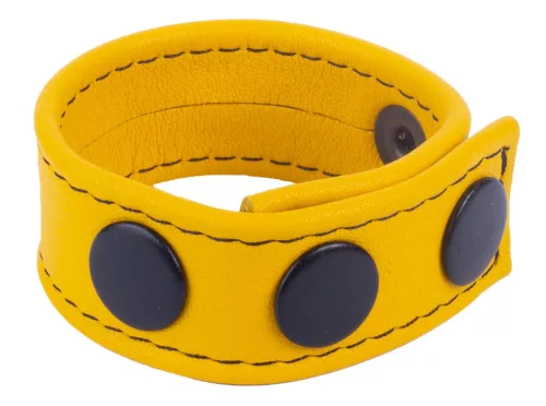 Cocky Yellow – bőr péniszgyűrű