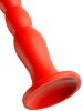 Hosszú Stretch Worm Dildo N°2 - 40 x 4cm piros