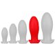 Saurus Egg XL – prémium szilikon análplug 16,5 x 7,3 cm, piros