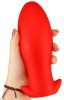 Saurus Egg XL – prémium szilikon análplug 16,5 x 7,3 cm, piros