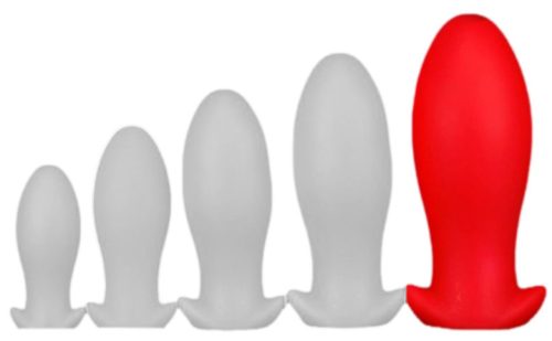 Saurus Egg XXL – prémium szilikon dugó, 18,5 x 8,3 cm, piros