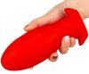 Saurus Egg XXL – prémium szilikon dugó, 18,5 x 8,3 cm, piros