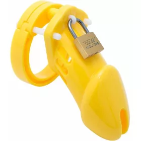 Bran – sárga szilikon chastity cage, érzéki izgalomhoz