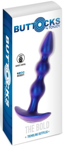 Vibrant Plug The Bold – prémium anális vibrátor kék 14 x 3.3cm