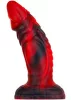Squax – prémium, 18 cm-es, fekete-piros dildó