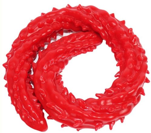Prémium hosszú vibrátor – 60 cm-es, bordázott, vörös