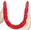 Prémium hosszú vibrátor – 60 cm-es, bordázott, vörös