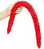 Prémium hosszú vibrátor – 60 cm-es, bordázott, vörös