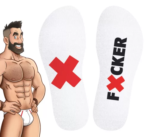 Fucker SneakXX – prémium fehér zokni érzéki kényelemért
