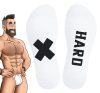 Hard SneakXX – prémium magas zokni fehér-fekete kombinációban
