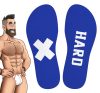 Hard SneakXX – divatos, kék-fehér magas zokni