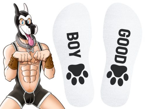 Good Boy Socks – stílusos, fehér-fekete zoknik