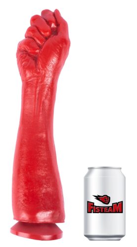 FIST WITH FRONT – érzéki, piros maszturbátor (34 x 8,5 cm)