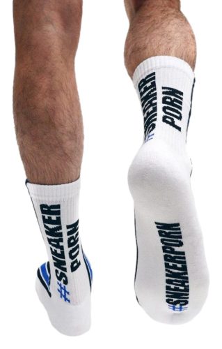 Sk8erboy SNEAKERPORN – fehér-kék sportzokni 