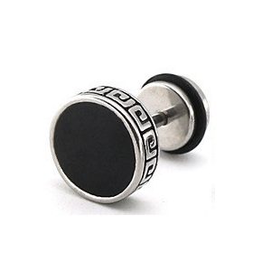 Fülbevaló FLAT ETNIC ezüst-fekete