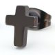 CROSS - elegáns fekete fülbevaló
