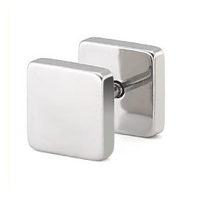   Ezüst SQUARE fülbevaló - stílusos kiegészítő minden alkalomra