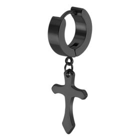   Fülbevaló CROSS fekete – stílusos kiegészítő minden alkalomra