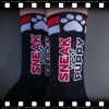 SNEAK PUPPY – fekete-piros sportszokni