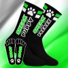 SNEAK PUPPY – Stílusos fekete-zöld zokni