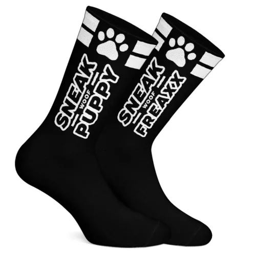 SNEAK PUPPY – fekete-fehér zokni, stílusos kényelem