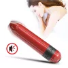 Vibrátor Rezgő, 9 mód, USB-töltés 7,3 cm piros