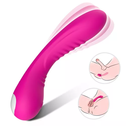 Vibrátor G-pont és csikló stimuláló 18 cm rózsaszín USB-töltés vízálló 9 mód