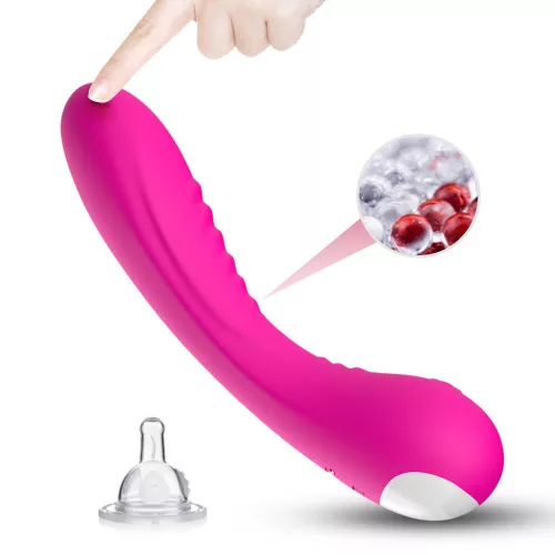 Vibrátor G-pont és csikló stimuláló 18 cm rózsaszín USB-töltés vízálló 9 mód