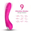 Vibrátor G-pont és csikló stimuláló 18 cm rózsaszín USB-töltés vízálló 9 mód