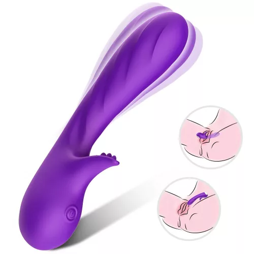 Vibrátor G-pont és csikló stimuláló 9 mód USB töltés 18 cm lila