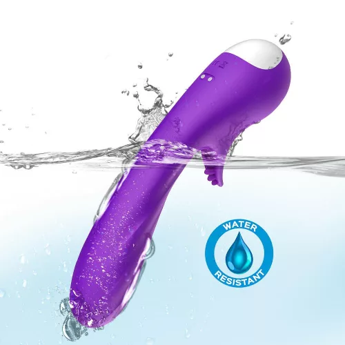 Vibrátor G-pont és csikló stimuláló 9 mód USB töltés 18 cm lila