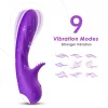 Vibrátor G-pont és csikló stimuláló 9 mód USB töltés 18 cm lila