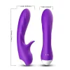 Vibrátor G-pont és csikló stimuláló 9 mód USB töltés 18 cm lila