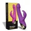 Vibrátor pulzáló, forgó, vízálló 19,5 cm lila