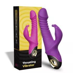 Vibrátor pulzáló, forgó, vízálló 19,5 cm lila