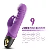 Vibrátor pulzáló, forgó, vízálló 19,5 cm lila
