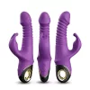 Vibrátor pulzáló, forgó, vízálló 19,5 cm lila