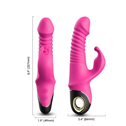 Zing Vibrátor pulzáló, forgó, vízálló 19,5 cm rózsaszín