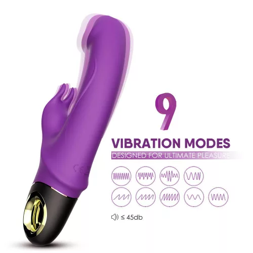 Meteror Vibrátor Kettős rezgés, Vízálló 22,7 cm lila