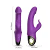 Meteror Vibrátor Kettős rezgés, Vízálló 22,7 cm lila