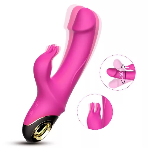 Meteror Vibrátor Rezgő, USB-töltés, vízálló 22,7 cm rózsaszín