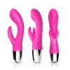 Vibrátor Kettős rezgés, USB töltés, vízálló 20 cm rózsaszín