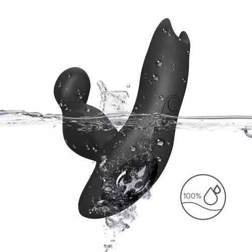 Bat King Prosztata stimuláló Rezgő, forgó, távirányítós 13 cm fekete