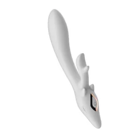   Vibrátor Szilikon G-pont stimuláló, 10 módos, vízálló fehér 22 cm